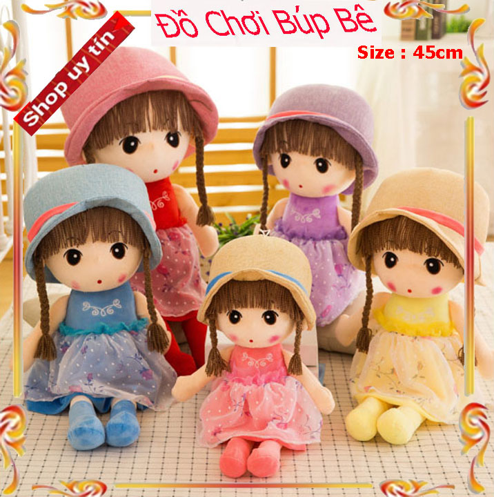 Gấu Bông Búp Bê Cộc Tay Chọn Mẫu Chọn Màu Size 45cm