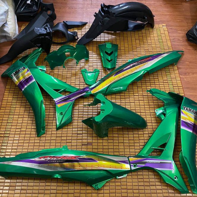 dàn áo sirius abs loại 1 xanh ken có tem sẵn