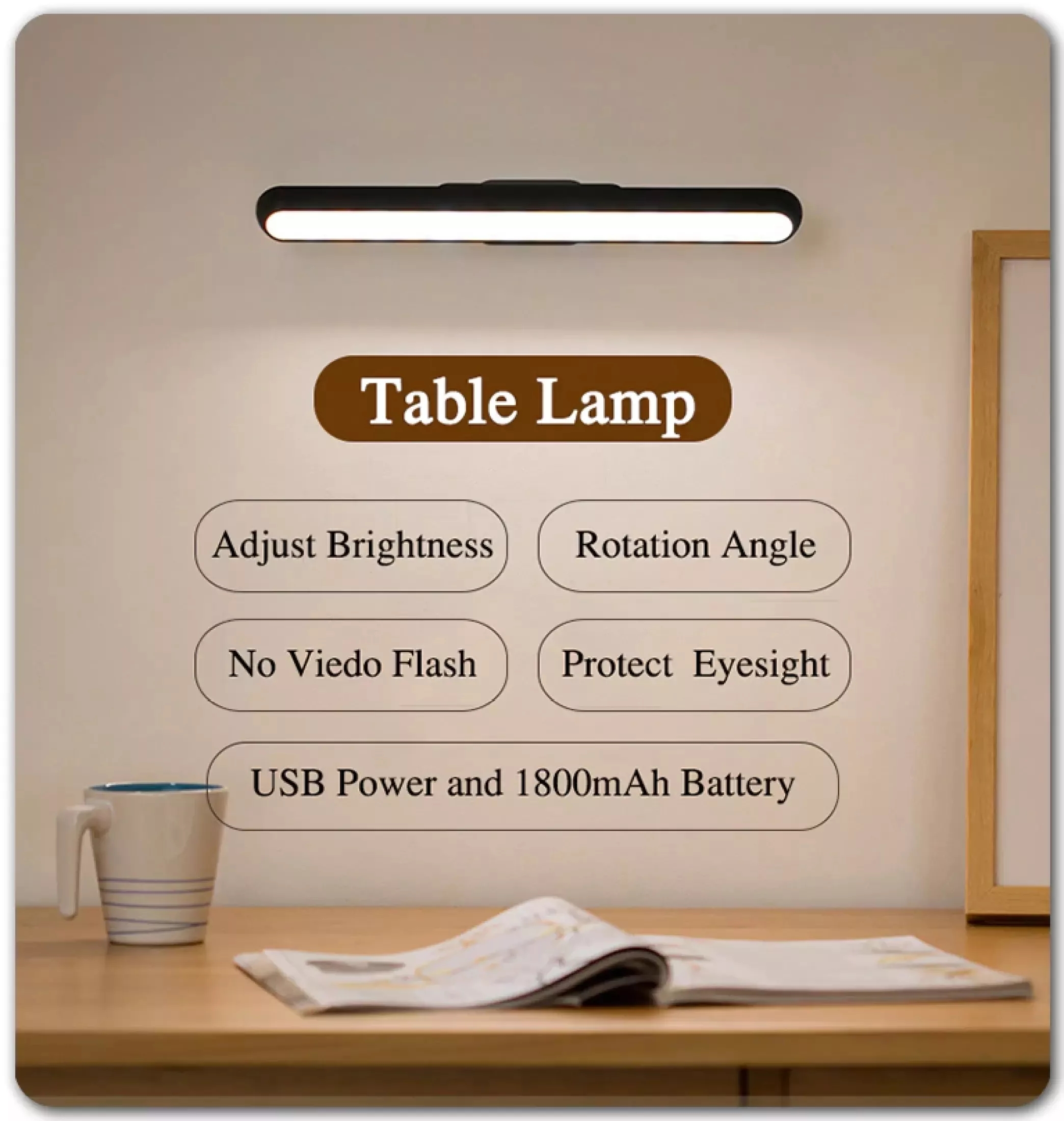 Đèn bàn LED từ tính mới có thể treo đèn USB sạc cảm ứng cảm ứng đèn tường, thích hợp cho phòng bếp tập thể tủ quần áo tủ quần áo gầm cầu thang