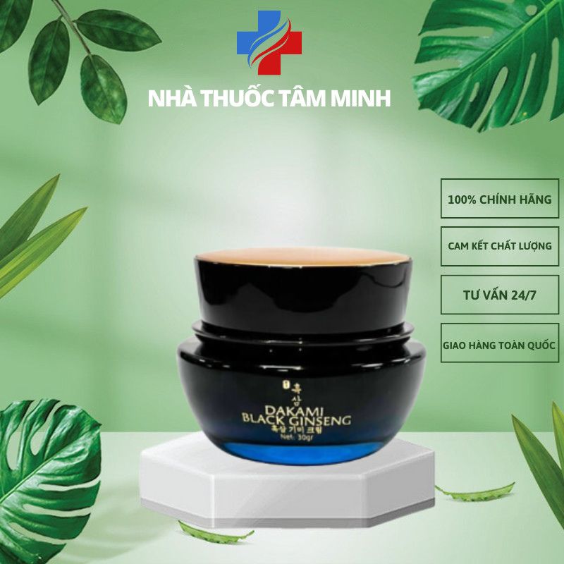 [CHÍNH HÃNG - HOÀN TIỀN] Kem dưỡng da Dakami Black Ginsen - hỗ trợ làm mờ thâm nám, tàn nhang, cấp ẩm và làm trắng da hộp 30g