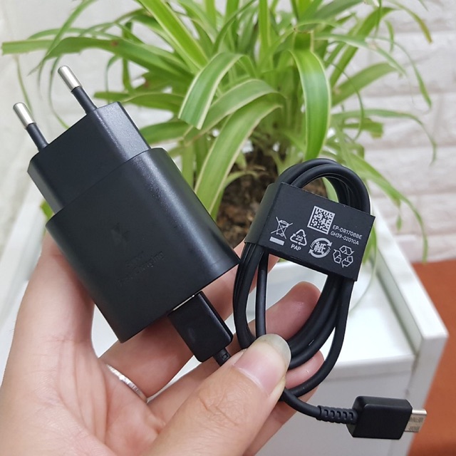 Combo củ sạc cáp sạc nhanh 25w cho samsung galaxy a31/a51/a71