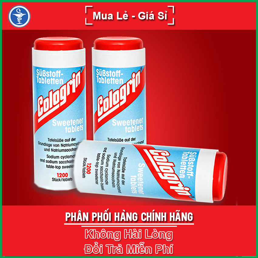 Đường viên Cologrin Sweetener Tablets 1200 viên - Dùng cho người tiểu đường, ăn kiêng