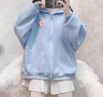 [HCM]ÁO KHOÁC NỈ DÂY KÉO PHỐI SỪNG KỲ LÂN CỰC CHẤT  THỜI TRANG FORM UNISEX NAM NỮ MIX ĐỀU NGẦU