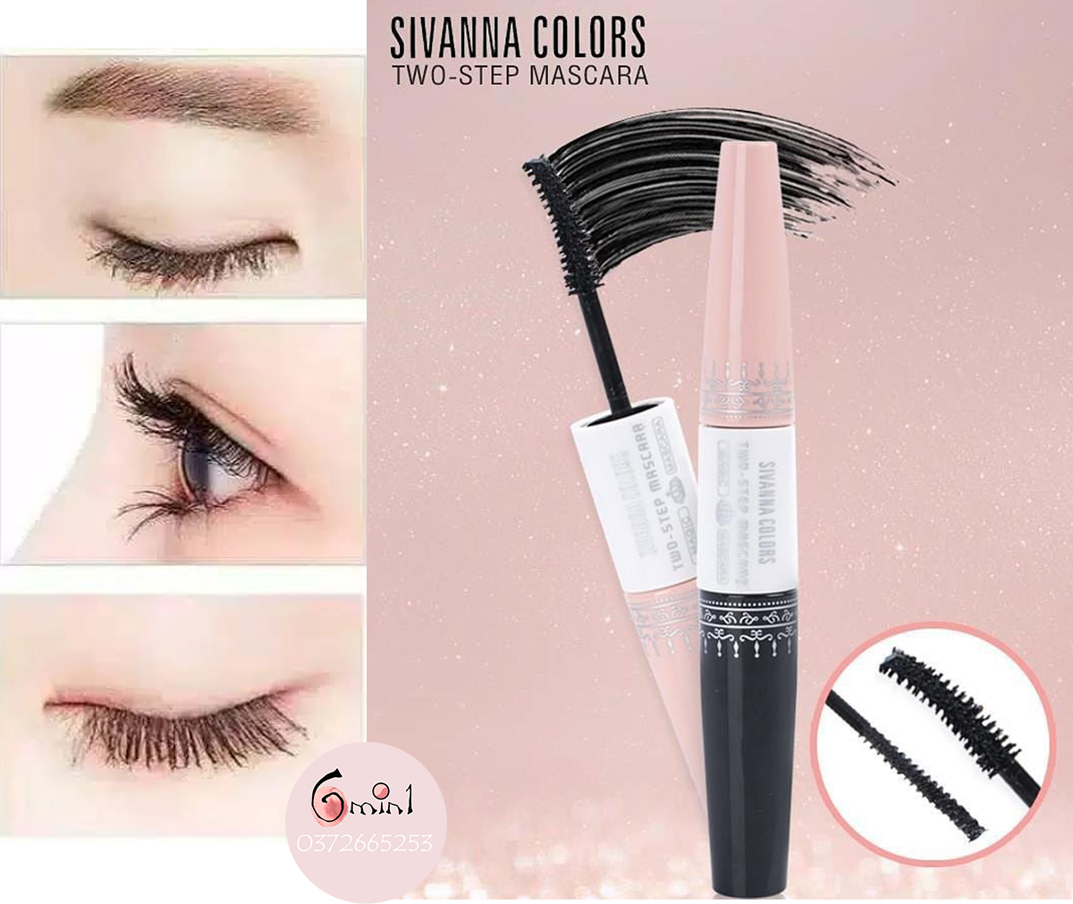 Mascara Hai Đầu Sivanna Colors Max Waterproof Lash Volume Mascara HF891