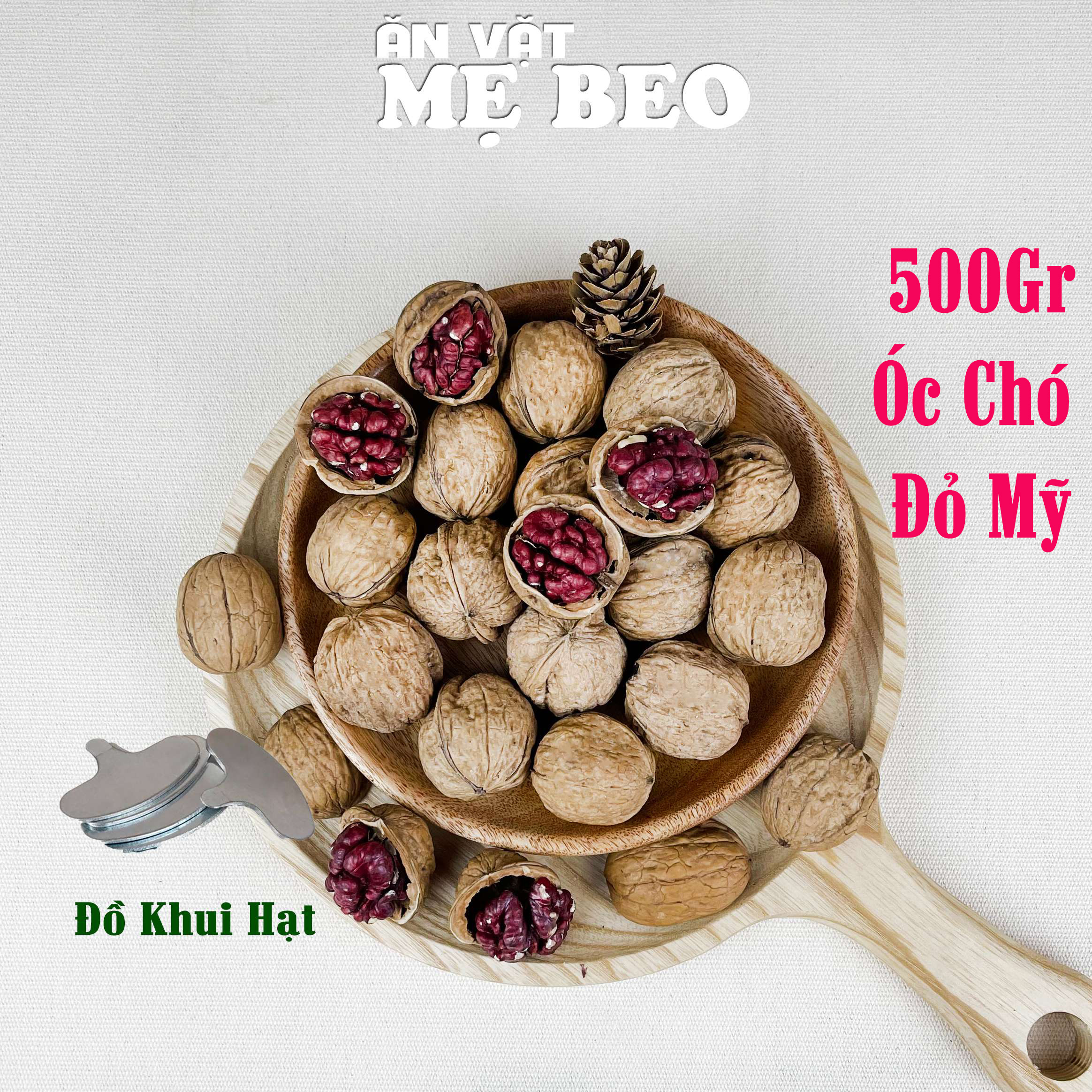 Quả óc chó đỏ mỹ còn vỏ shop mẹ beo