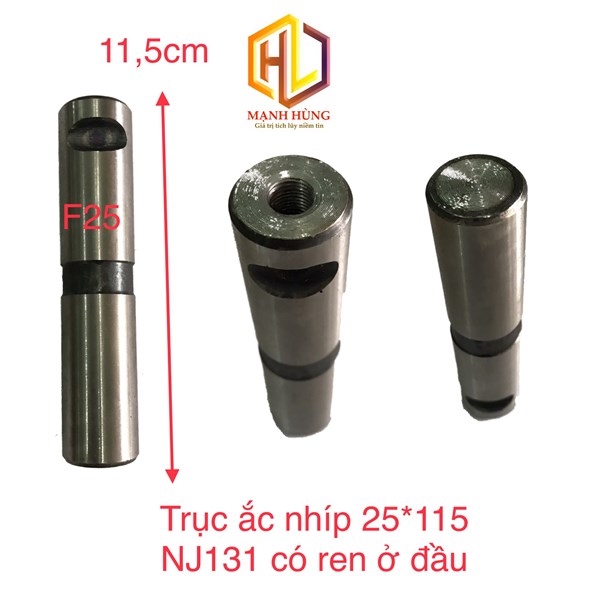 Trục ắc nhíp 25*115 trước NJ131 có ren ở đầu 0016-400 phụ tùng ô tô phụ tùng
