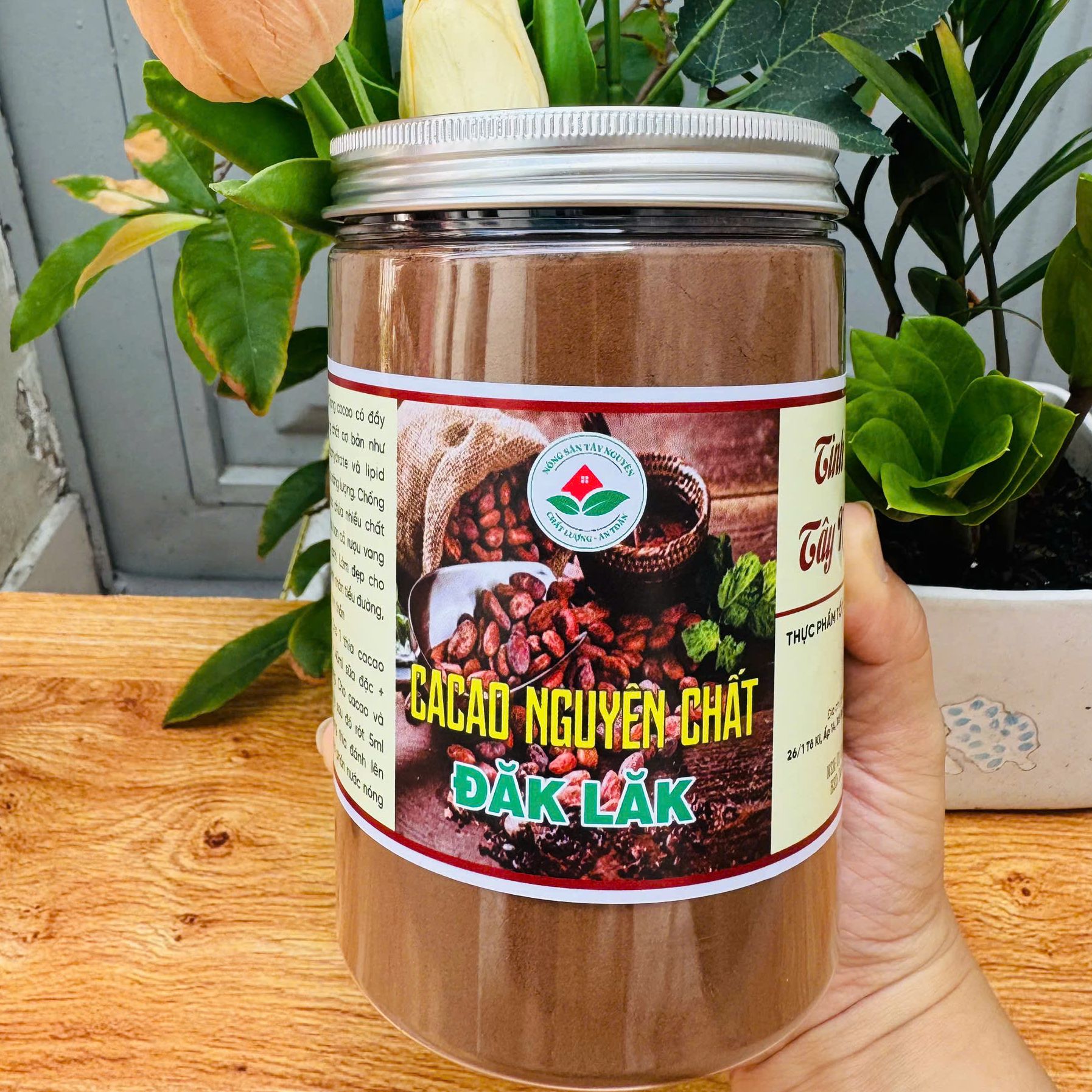Bột Ca Cao Nguyên Chất Đắk Lắk Hũ 500gr Làm Đồ Uống, Làm Bánh,...