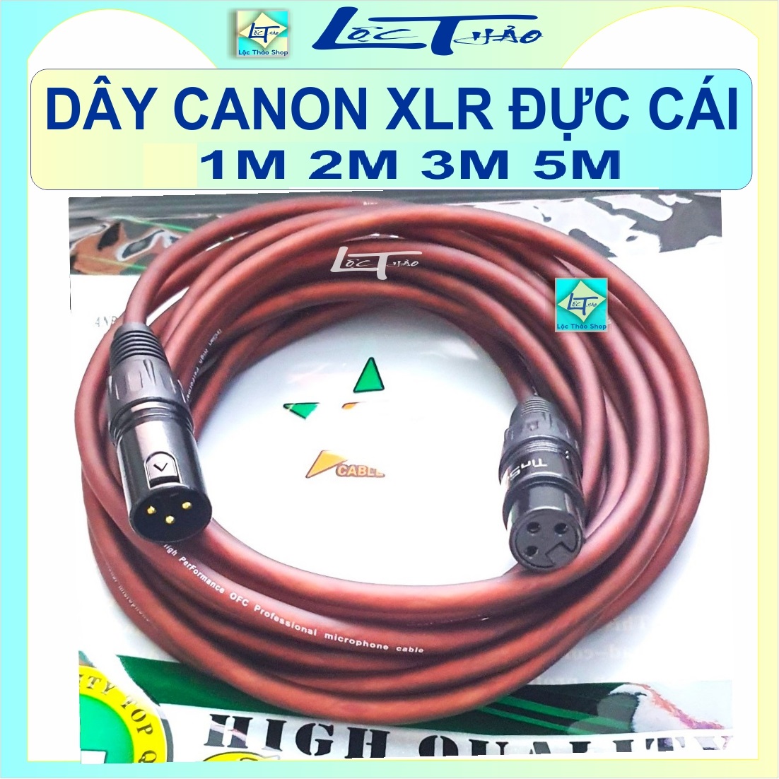 Dây canon đực cái dài 1m 2m 3m 5m
