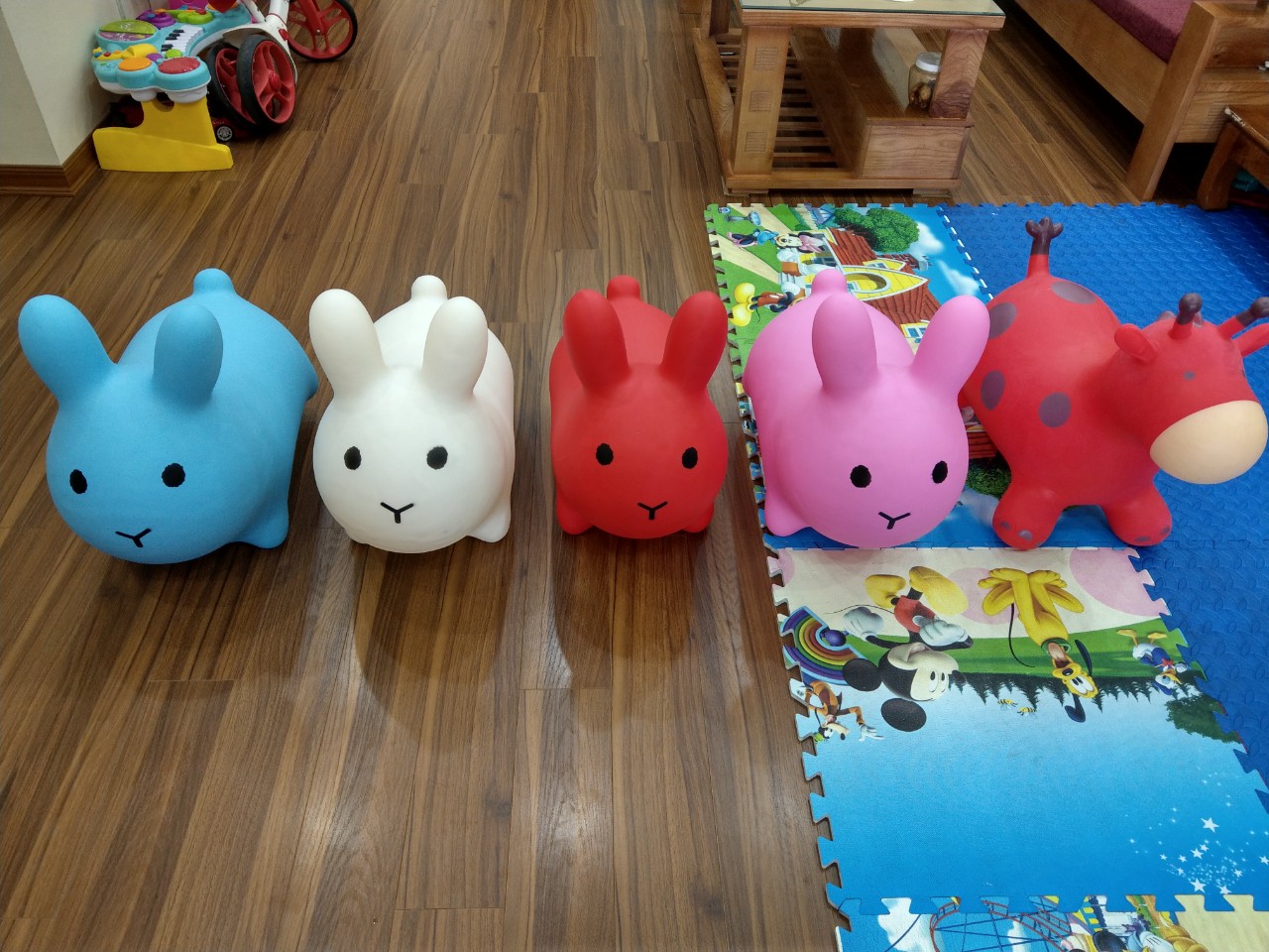 Thú nhún {hàng cao cấp loại 1} không mùi cao su bé thỏa sức nhún nhảy, bé thích mê tăng cường vận động