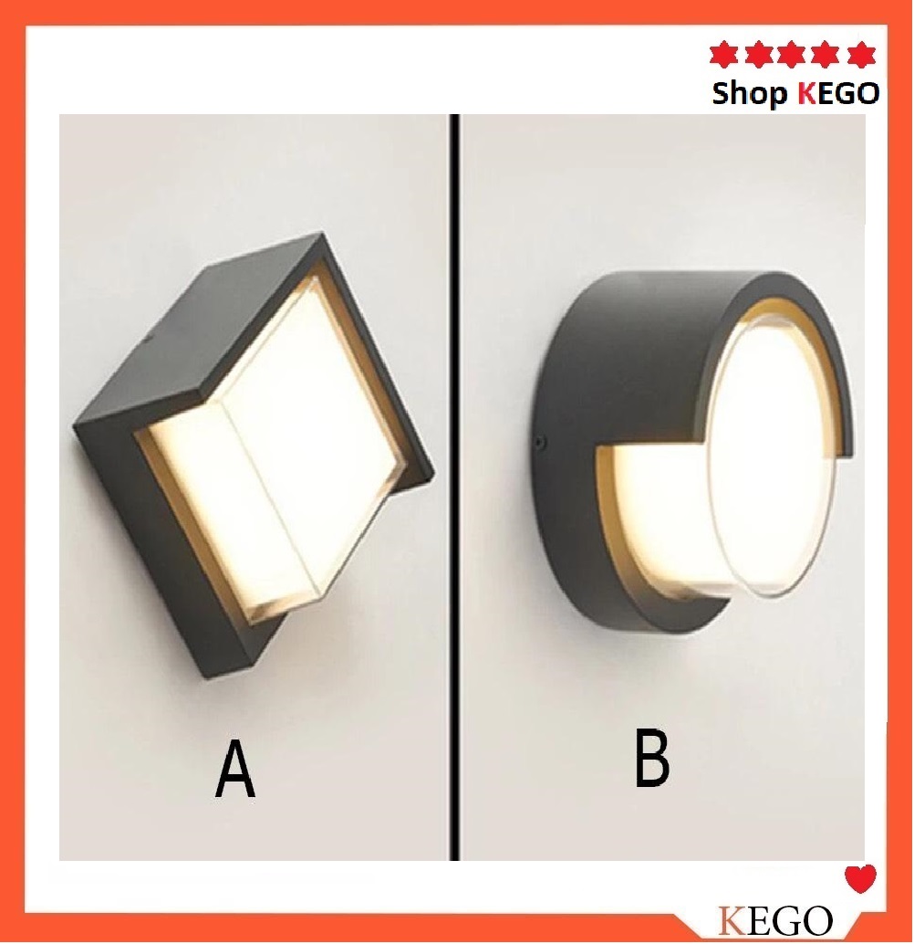 Đèn Led treo tường gắn tường ngoài trời trong nhà (Mã Vuông154, Tròn153)