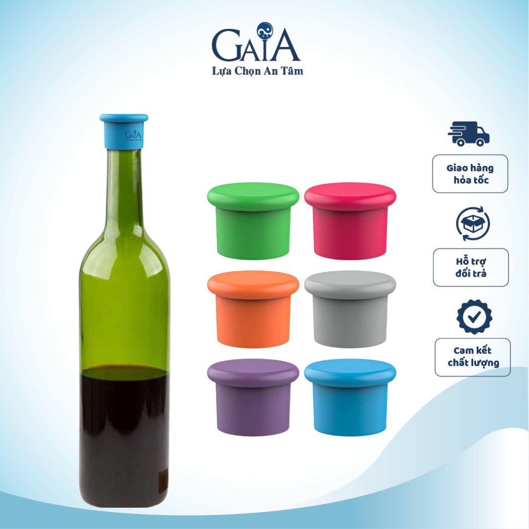 Nắp đậy chai rượu vang bằng silicone chuyên dụng tiện lợi cho quầy bar