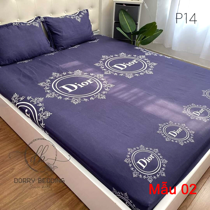 Bộ Ga Gối 3 Món (1 Ga Bọc và 2 Áo Gối Nằm) Cotton)