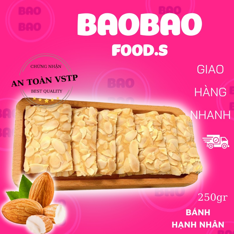 Bánh ngói hạnh nhân- Không lo béo - bùi hạnh nhân, ngon không ngán-Đồ ăn vặt Baobao.foods.