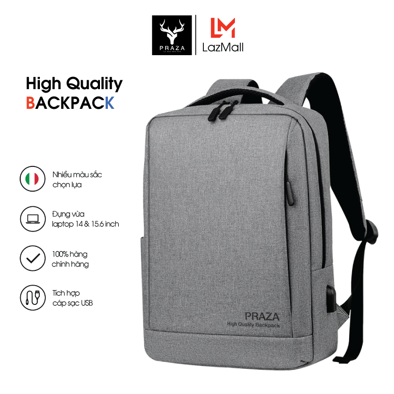 Balo laptop campus cao cấp trượt nước praza - bl198