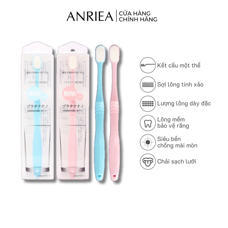 Bàn chải đánh răng cao cấp Anriea bảo vệ nướu răng - Chính hãng A13