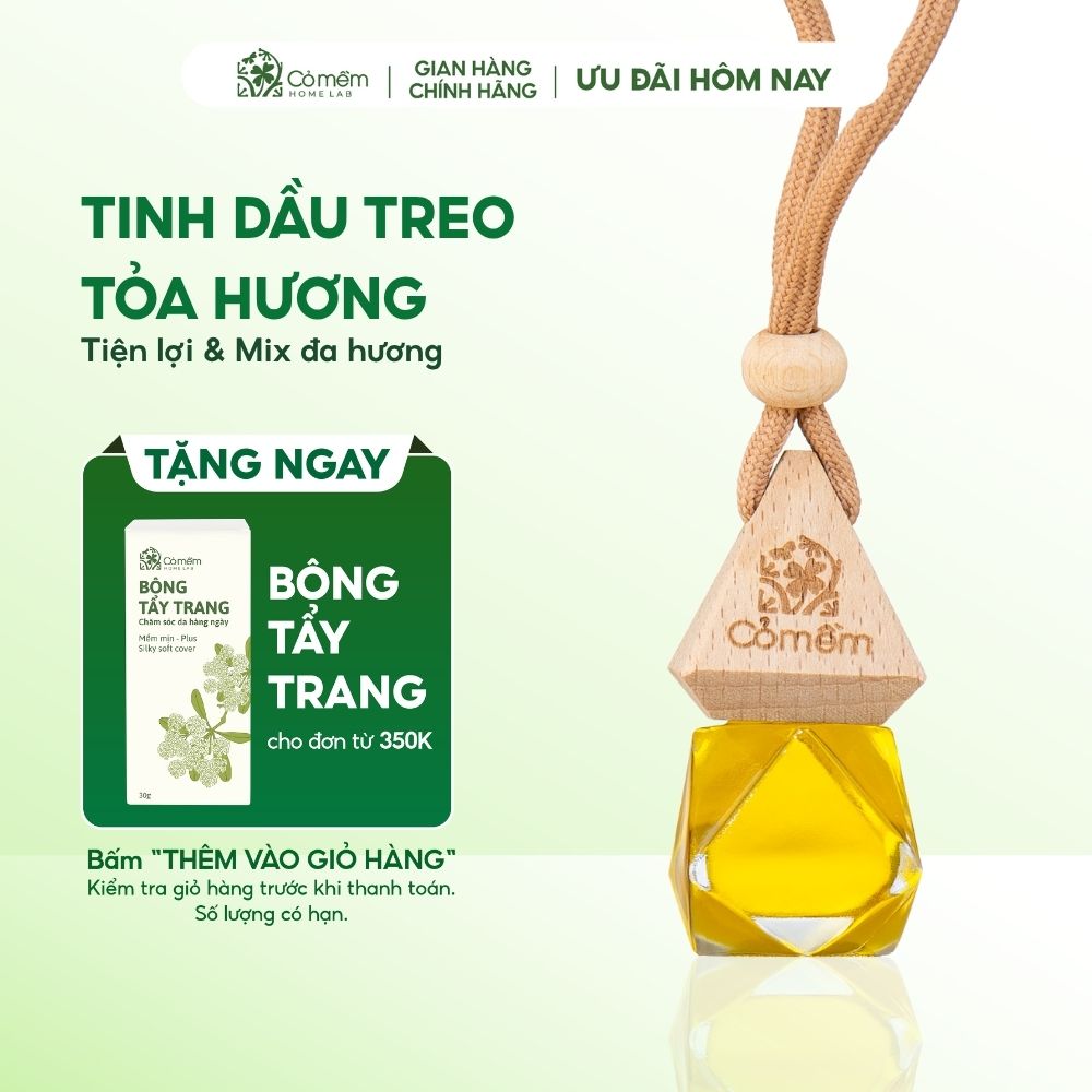 Tinh Dầu Treo Xe, Treo Phòng Ngủ, Treo Nhà Vệ Sinh, Treo Tủ Quần Áo Thiên Nhiên Nguyên Chất - Đa Hương An Toàn Cỏ Mềm 8,5ml