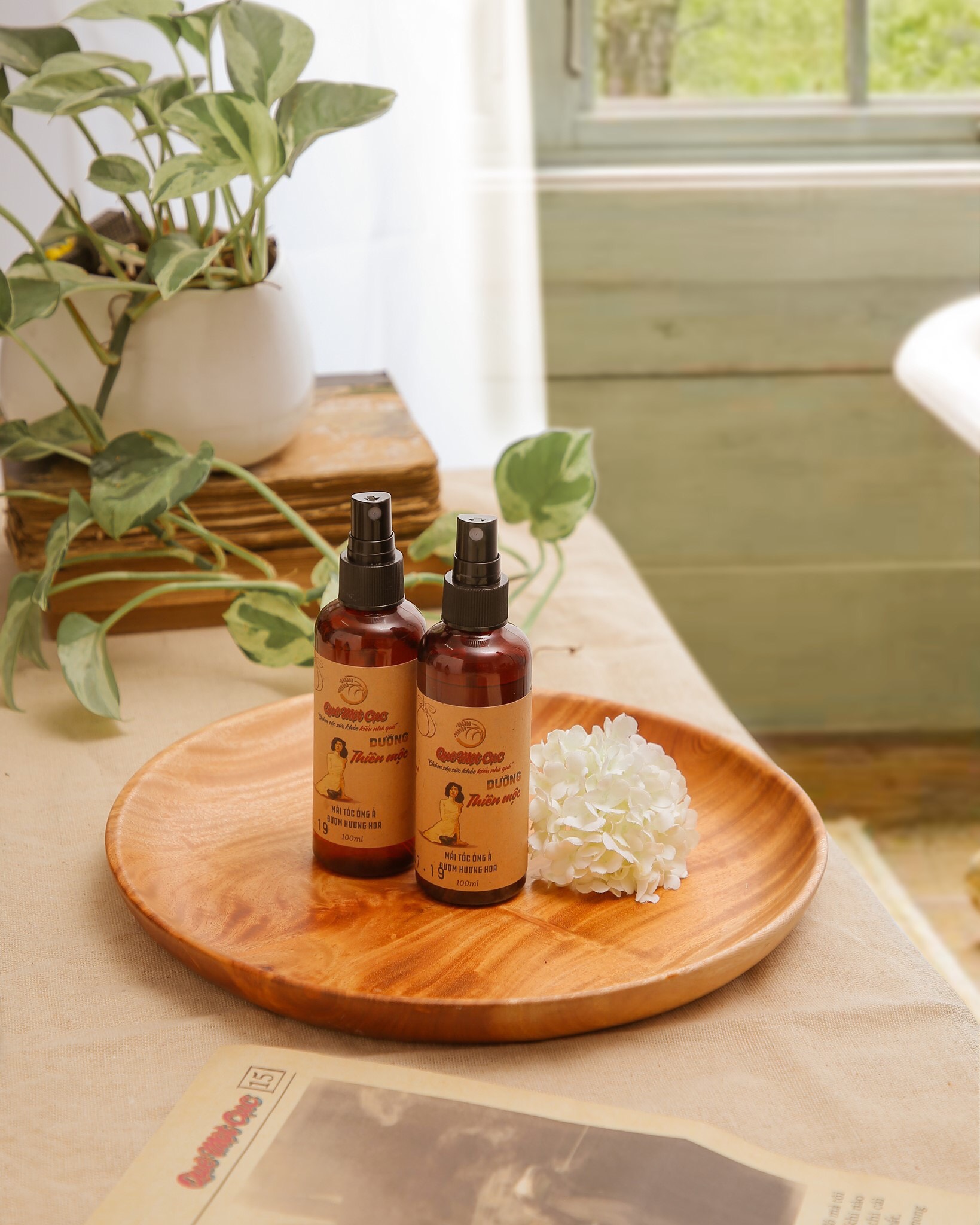 XỊT DƯỠNG TÓC THIÊN MỘC ORGANIC QUÊ MỘT CỤC 100ml