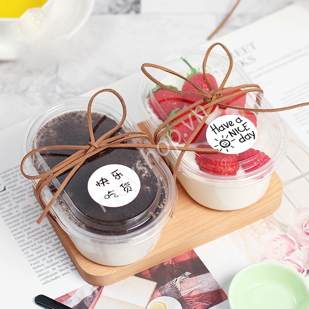 10 hộp nhựa đựng Mousse, Tiramisu Oval HT150G