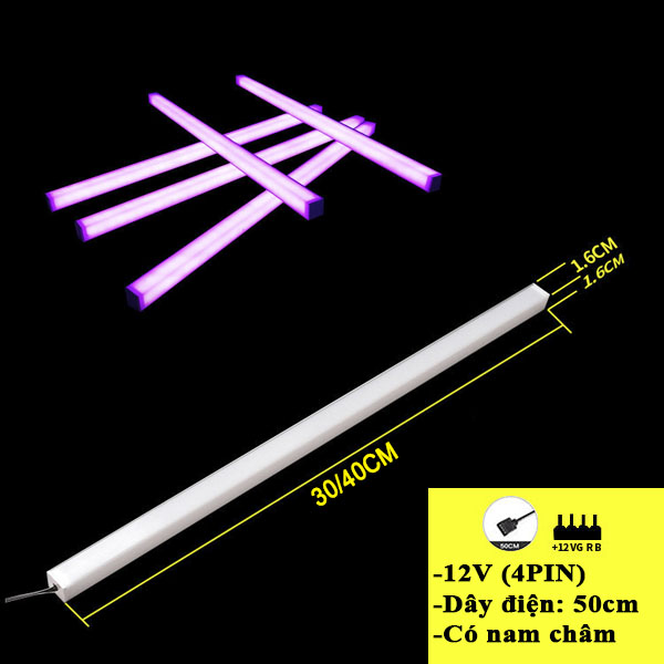 Thanh LED nhôm 2 mặt RGB(12v)/ A-RGB(5v) Aura Sync trang trí máy tính
