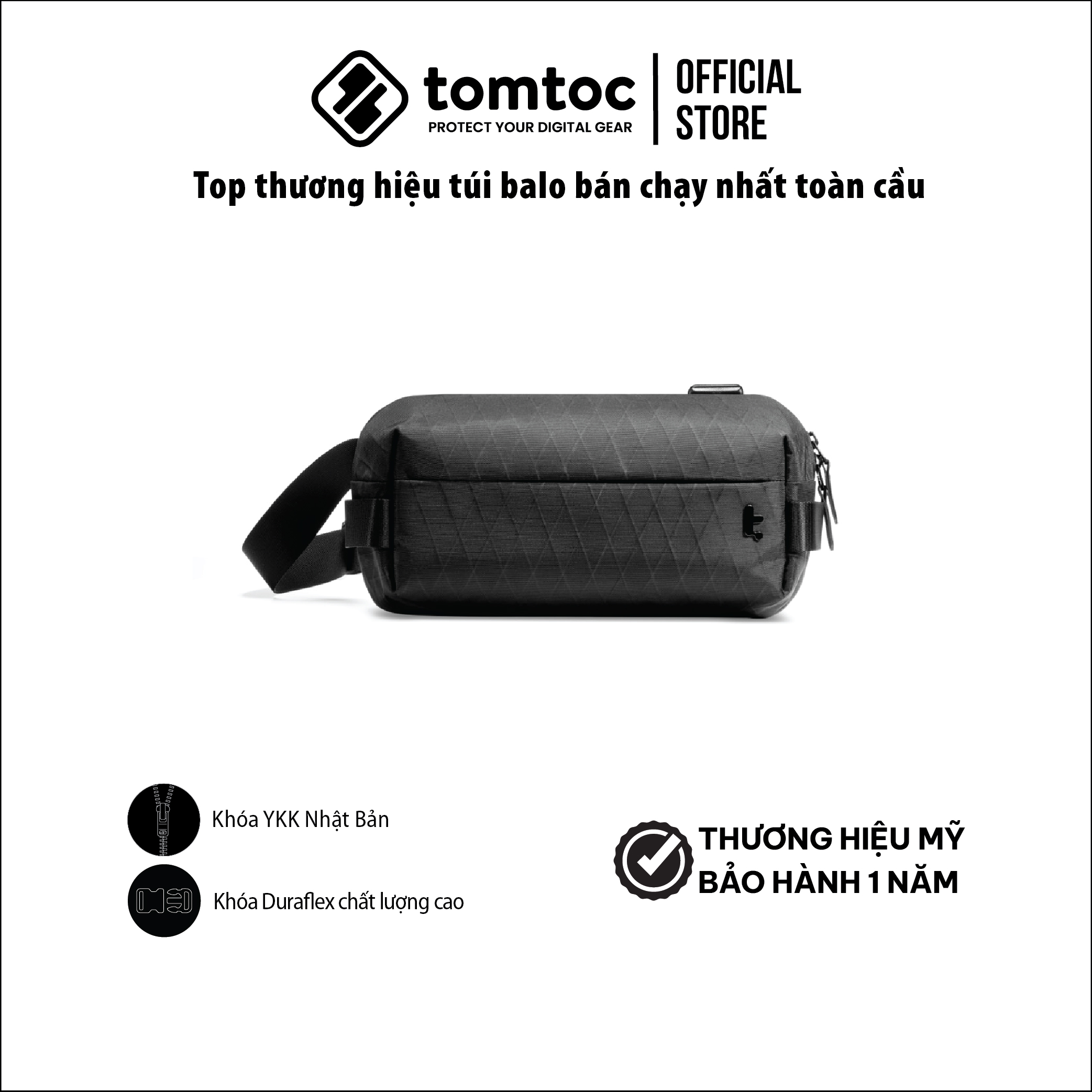 Túi đeo chéo tomtoc compact edc x-pac sling bag – h02a4d2