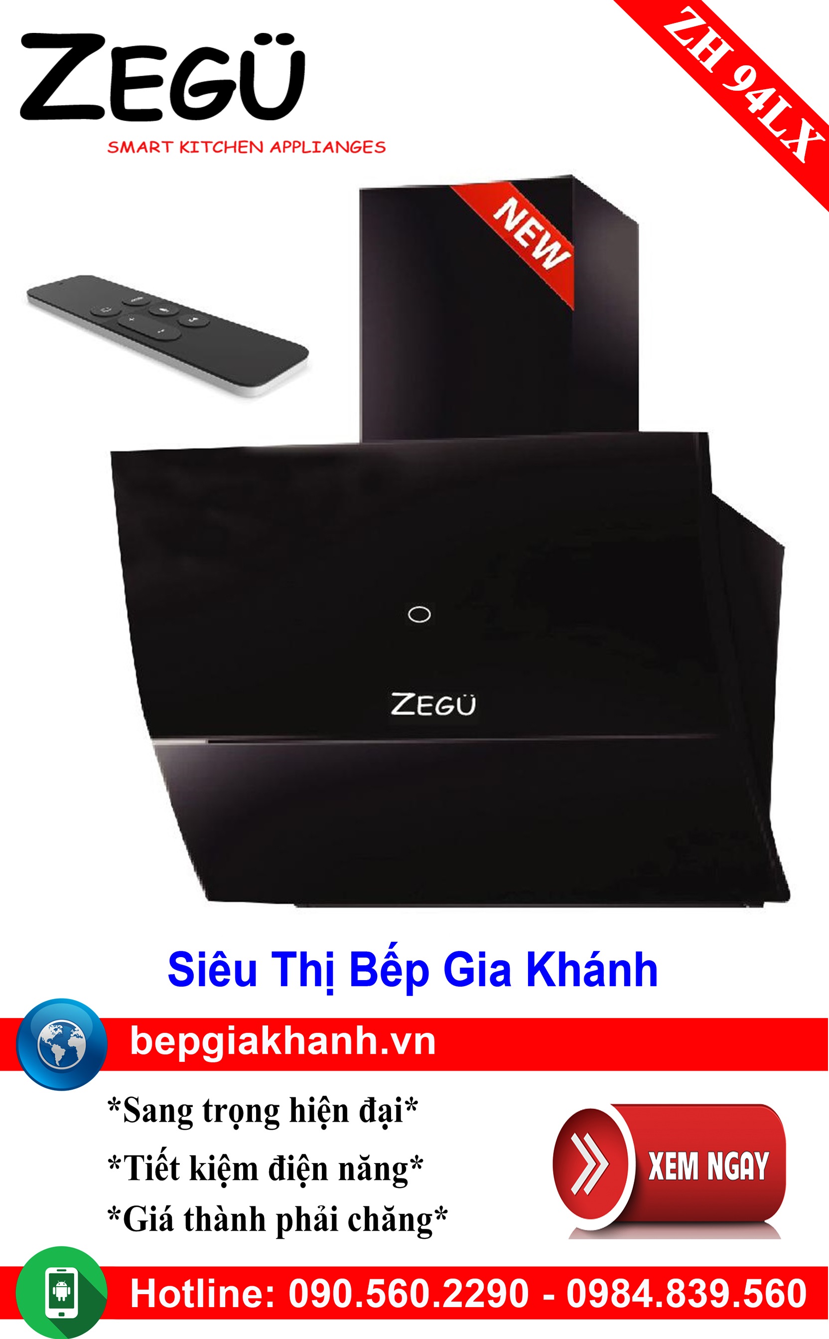 [HCM]Máy hút mùi nhà bếp dạng nghiêng 90cm Zegu ZH 94LX, máy hút mùi nhà bếp, máy hút mùi bếp, máy hút mùi kính cong, máy hút mùi canzy, máy hút mùi mini, máy hút mùi âm trần, máy hút mùi electrolux, may hut mui