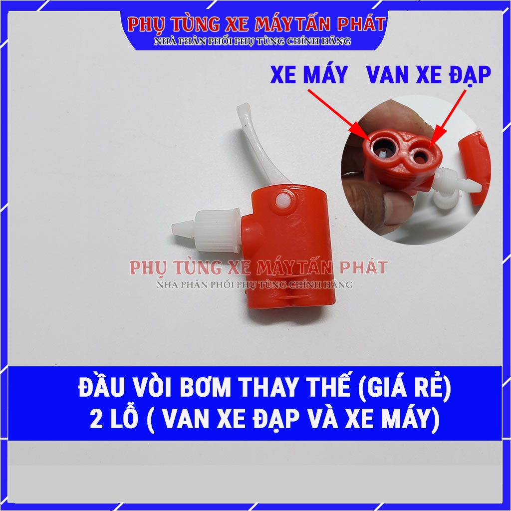 Đầu vòi bơm hơi xe máy lốp ô tô xe đạp