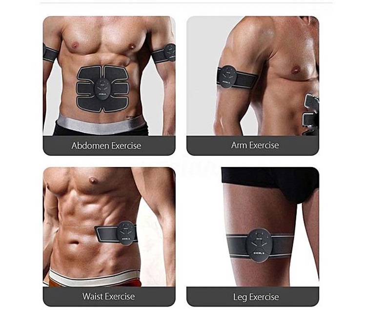 Bộ 3 Máy Tập Cơ Bụng Massage Xung Điện EMS Body - Máy tập cơ giảm đau nhức cơ hỗ trợ giảm mỡ thừa ở tay chân bụng toàn thân - Dụng cụ tập gym săn chắn cơ bắp tại nhà