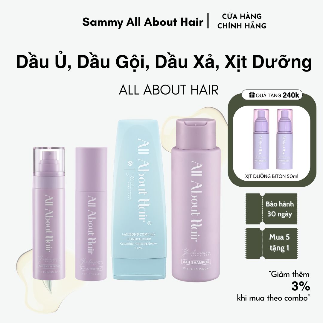 Combo 4 sản phẩm dưỡng tóc All About Hair