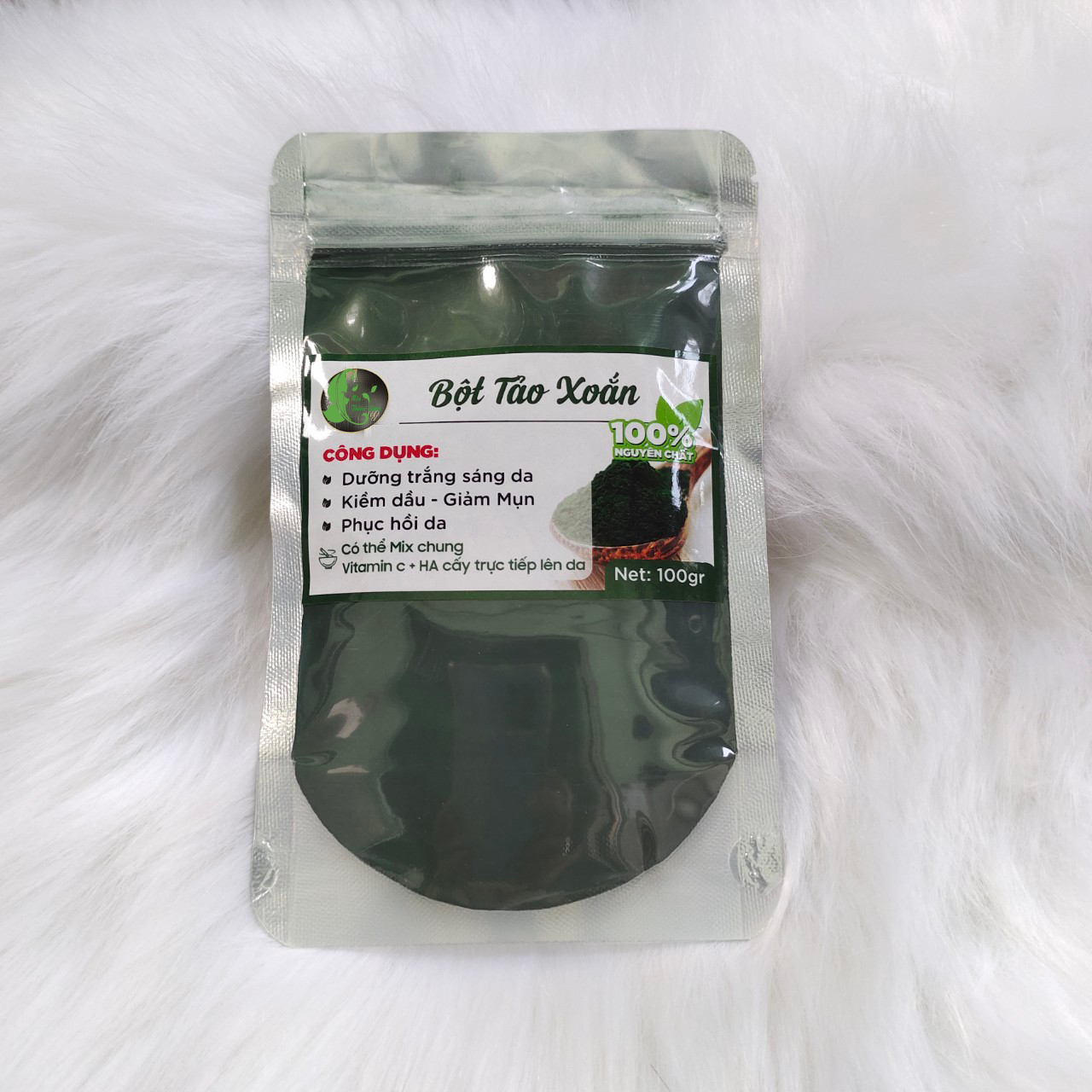 Bột Tảo Xoắn SPIRULINA chuyên dùng vi kim, đắp mặt làm đẹp và chăm sóc da rất hiệu quả