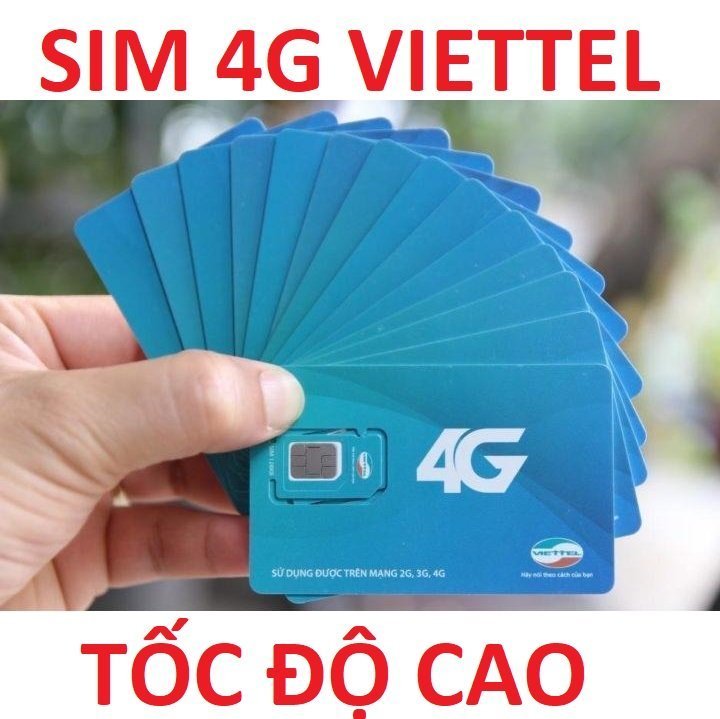Sim 4g viettel chưa kích , sim mới 100% , tặng data tốc độ cao + đàm thoại + sms freeship - chưa kích hoạt