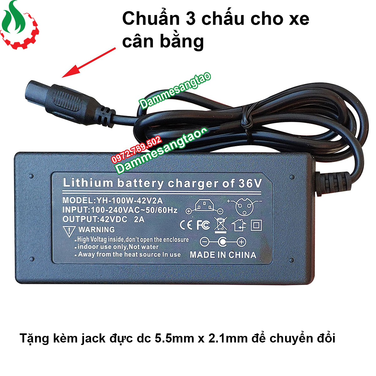 Sạc 10S 2A 42V dùng cho pin Li-ion 3.7V