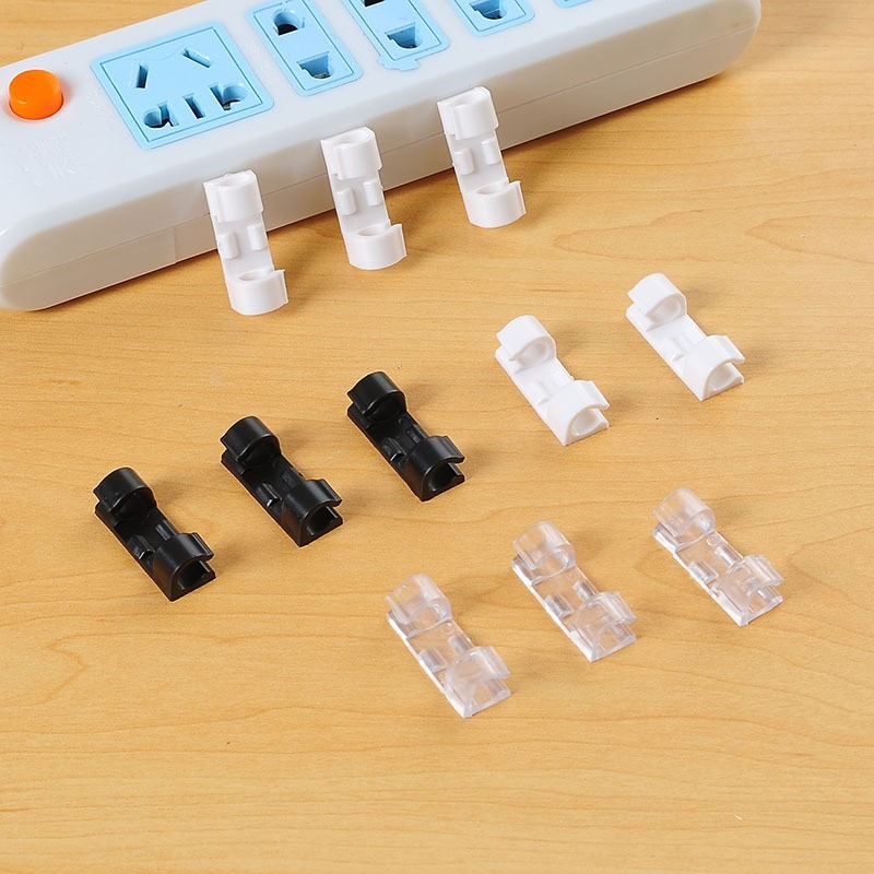 Set 20 Nẹp Cố Định Dây Điện Kẹp Giữ Cáp Sạc Nẹp Dây Điện Chống Rối, Kẹp Dây Điện Dán Tường Treo Giữ Cố Định Cáp Sạc