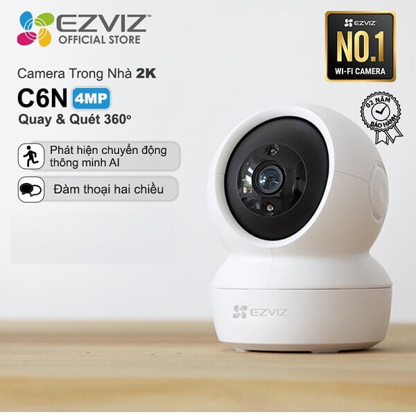 Camera IP WIFI Ezviz C6N C6N 4MP 2K, C6N 1080p 2M, trong nhà xoay 360