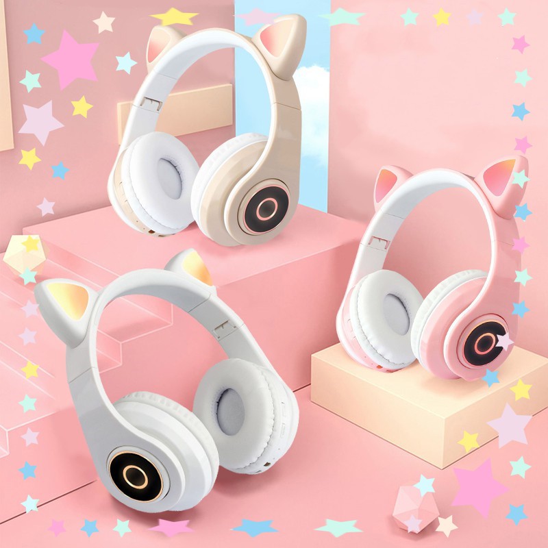 [HCM]Tai nghe bluetooth hình mèo dễ thương siêu cá tính