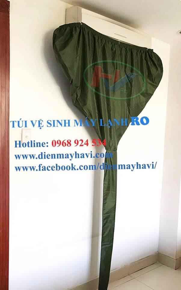Túi trùm vệ sinh máy lạnh cao cấp chống thấm nước dùng cho máy lạnh 1 đến 3 ngựa loại treo tường
