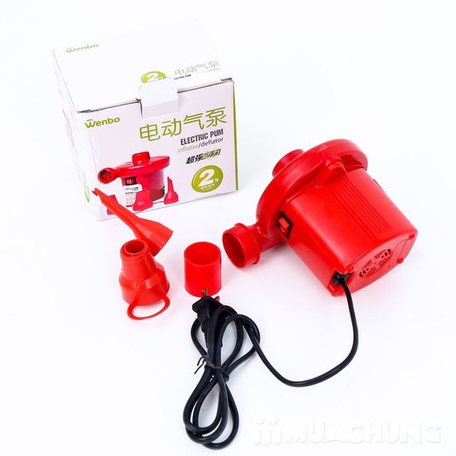 Bơm điện 2 chiều thổi hơi hút chân không Wenbo (Đỏ) / Máy Bơm Hút Điện Đa Năng SH Wenbo - Bơm Phao Bơi Nhà Hơi Nệm Hơi Bể Bơi Phao