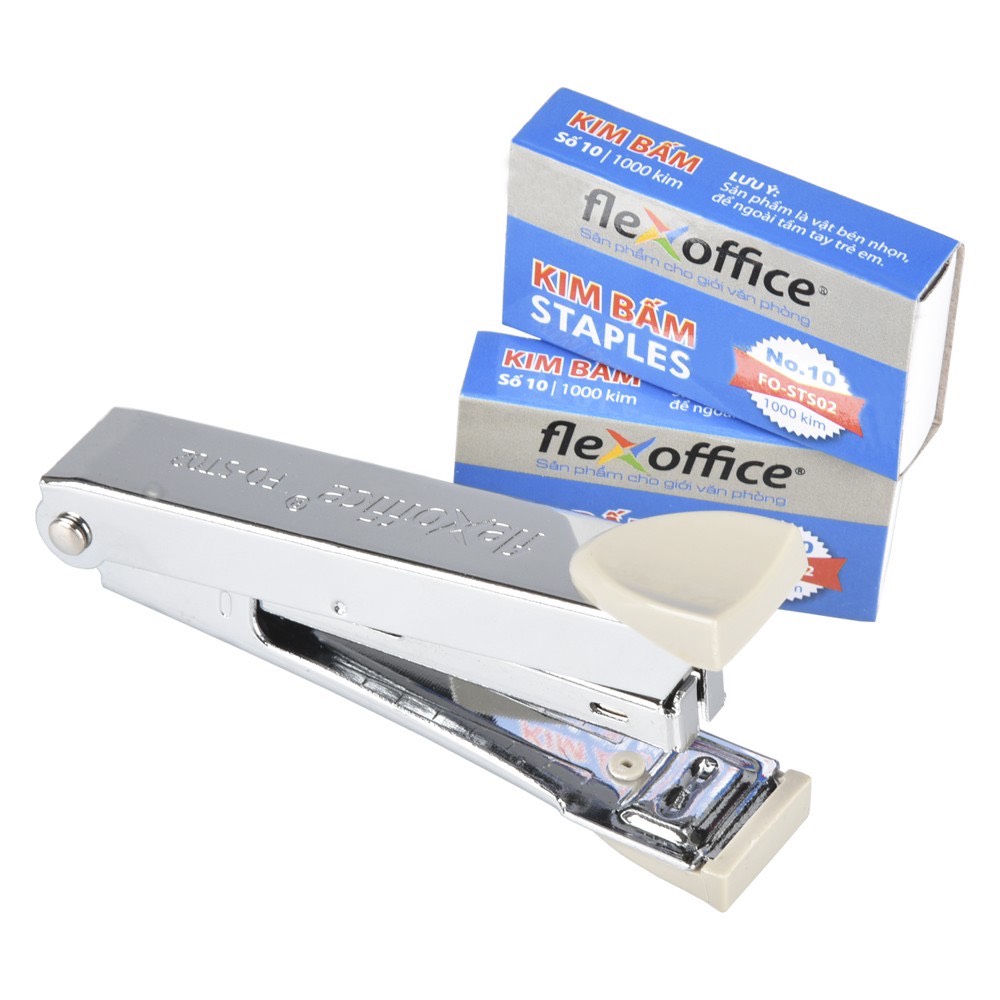 Combo Bộ bấm kim số 10 và kim bấm Flexoffice