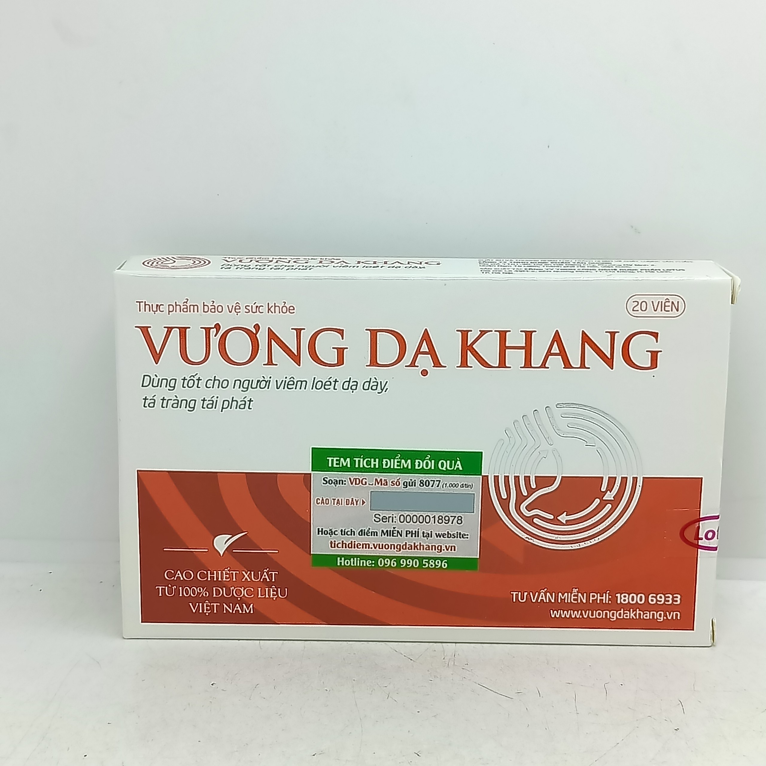 Vương Dạ Khang, hỗ trợ ngăn ngừa viêm loét dạ dày