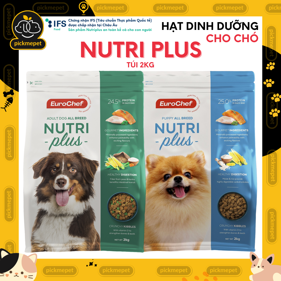 2kg Eurochef Nutri Plus Dog Food For Adult Dogs, Puppies imported from