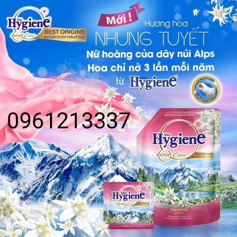 Nước xả vải Hygiene Đủ 1150ml của Thái Lan - màu HỒNG NÚI