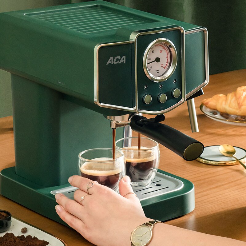 [Trả góp 0%]Máy pha cà phê kiểu cổ ACA AC-E12K Áp lực 15Bar Máy pha cà phê Espresso cho gia đình. Máy pha cafe bán tự độngAC-E12K Máy pha cà phê sữa Cappuccino Máy pha cà phê Ý kiểu dáng Vintage