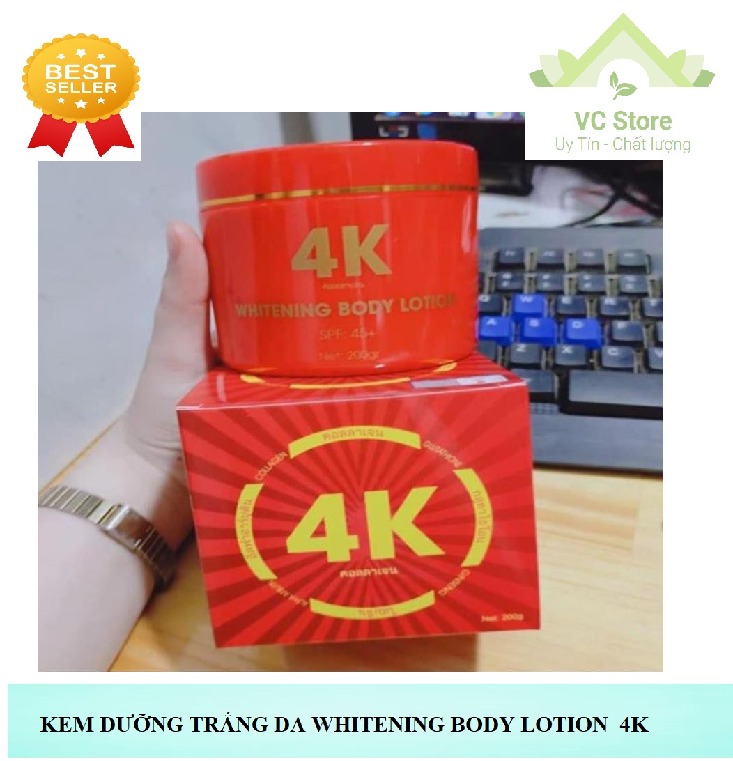 Kem Dưỡng Trắng Da Body 4K Plus Thái Lan - Mẫu mới