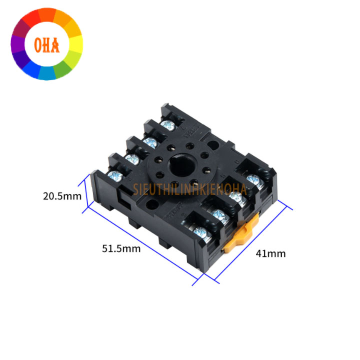 Đế relay timer thời gian 8p