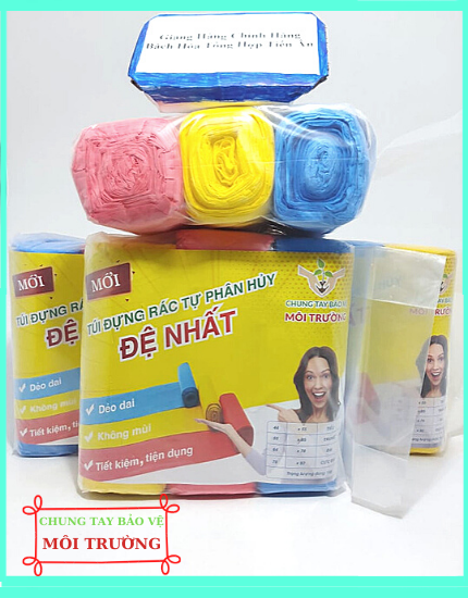 Túi Rác Tự Phân Hủy Đệ Nhất 1kg ( 3 cuộn ) Cao cấp