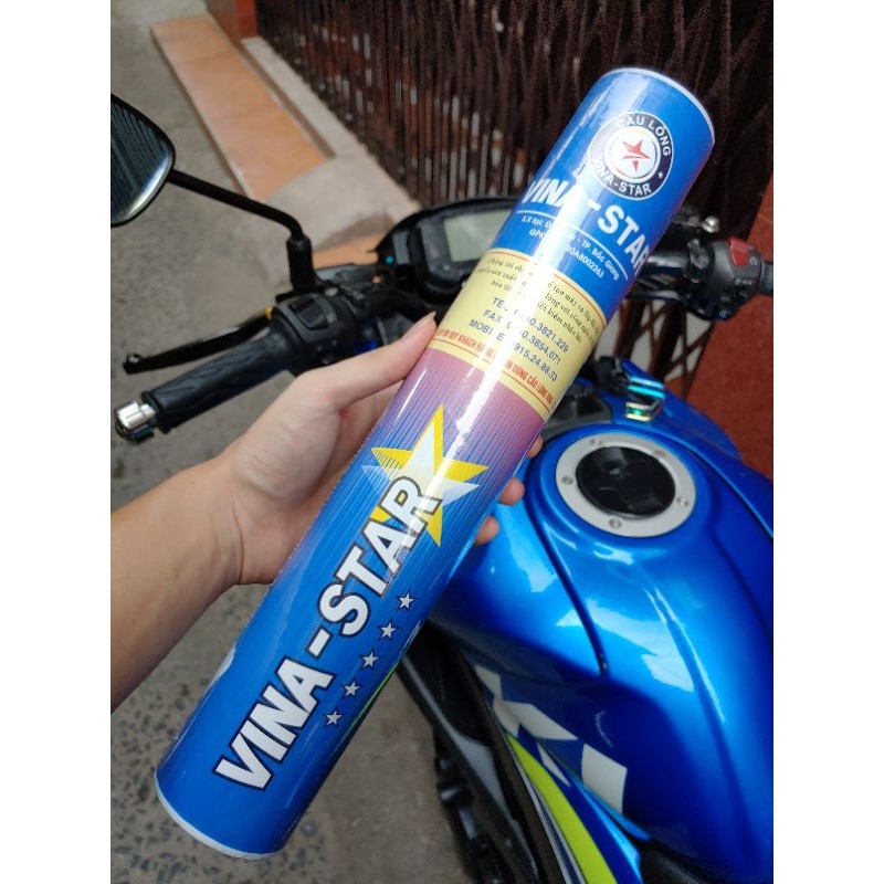 Hộp cầu lông Vina Star Xanh Vàng (12 quả cầu lông) - Hàng phân phối chính thức - Vui Store