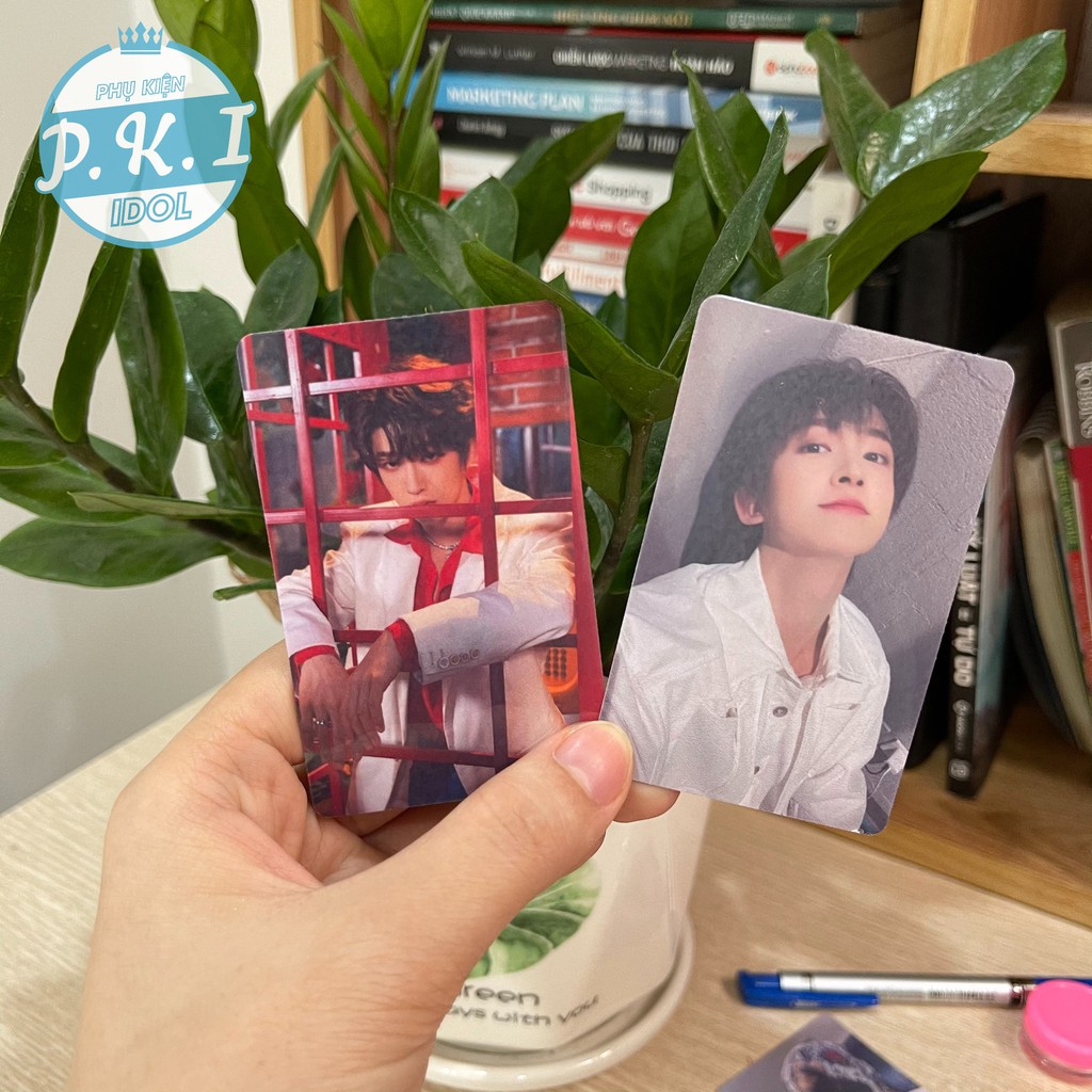Bộ 9 card cứng bo góc ép lụa in hình lưu vũ into 1