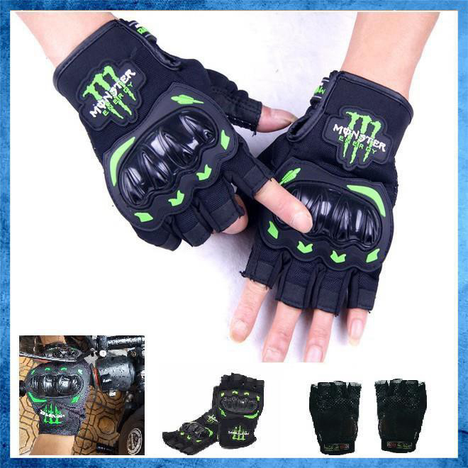Găng tay MONSTER cụt có gù - găng tay motor - găng tay thể thao.