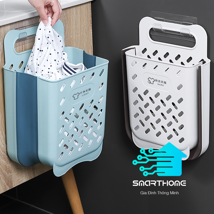 Giỏ Quần Áo Treo Tường, Thu Gọn Khi Không Sử Dụng, Thể Tích Lớn, Giỏ Gấp Đựng Quần Áo, Giỏ Đựng Đồ