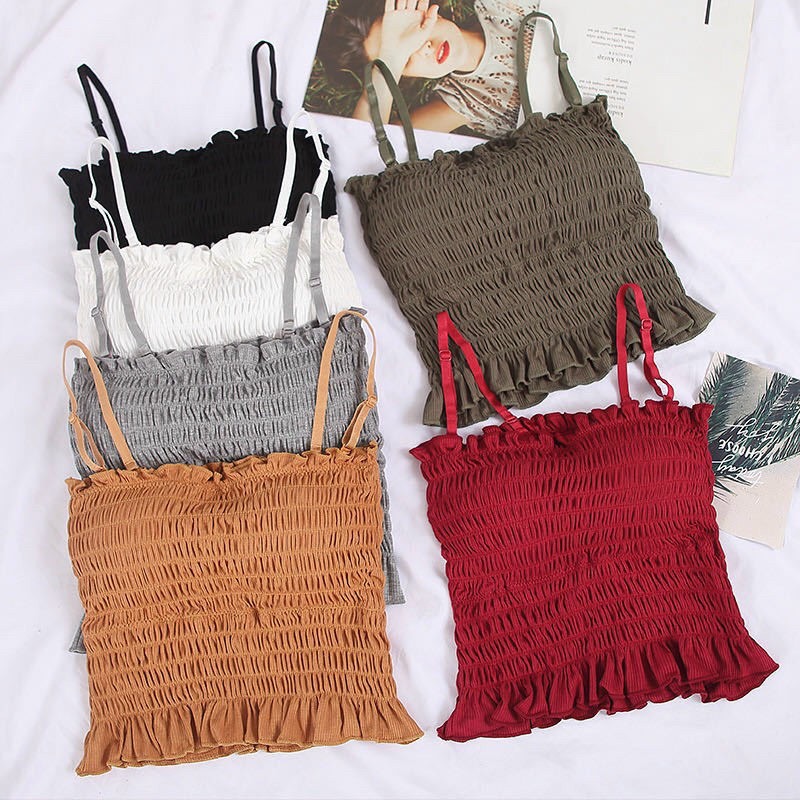 Áo bra nhúm 2 dây pha cotton siêu hot siêu sexy al6843