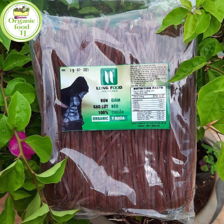 Bún Gạo Lứt LONG FOOD 100% Organic Giảm Béo Chuẩn Y Khoa. CHÍNH HÃNG, 0.5kg